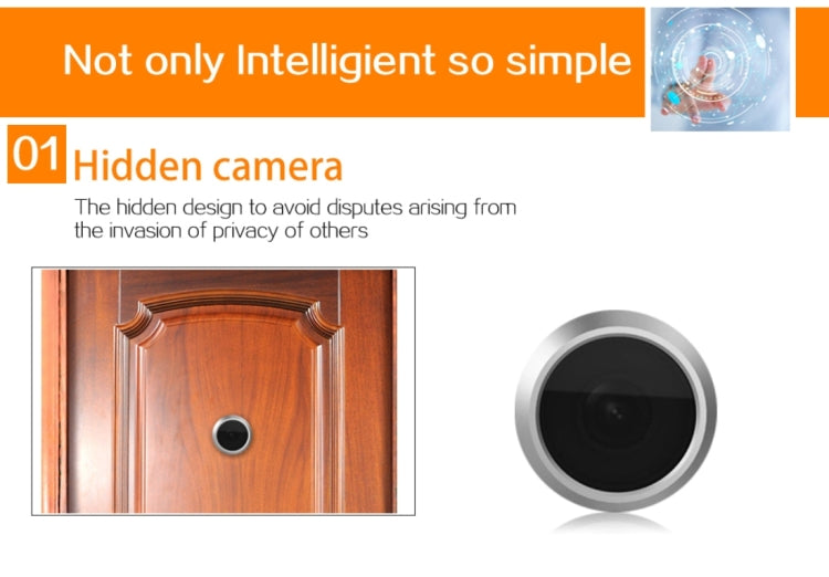 YB-30BH 3 inch Screen 1.0MP Security Camera Taking Picture Door Peephole, Support TF Card