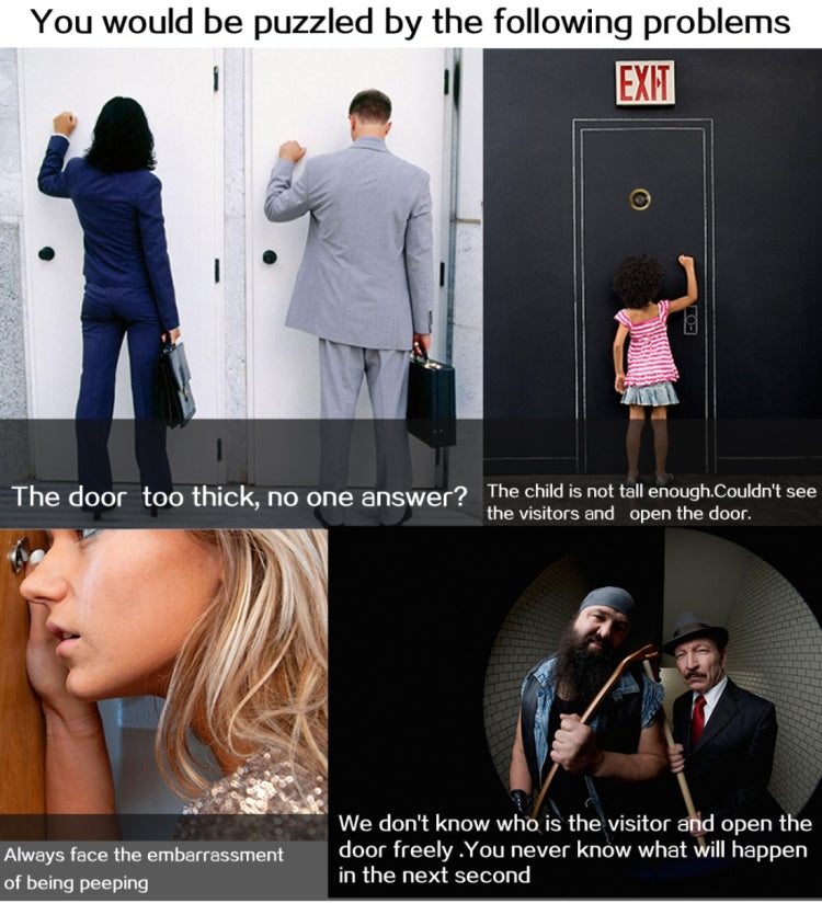 YB-30BH 3 inch Screen 1.0MP Security Camera Taking Picture Door Peephole, Support TF Card