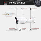 632A CE & RoHS Certificated Waterproof 3.6mm 3MP Lens AHD Camera with 36 IR LED, Support Night Vision & White Balance