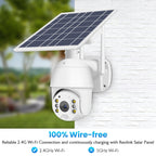 T16 1080P Full HD 4G (EU Version) Network Monitoring Solar Powered Camera, Support PIR + Radar Alarm, Night Vision, Two Way Audio, TF Card