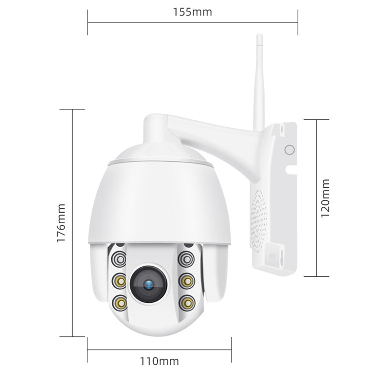 QX2 1080P HD 360 Degrees Panoramic WiFi Day and Night Full-color IP66 Waterproof Smart Camera, Support Motion Detection / Two-way Voice / TF Card, US Plug