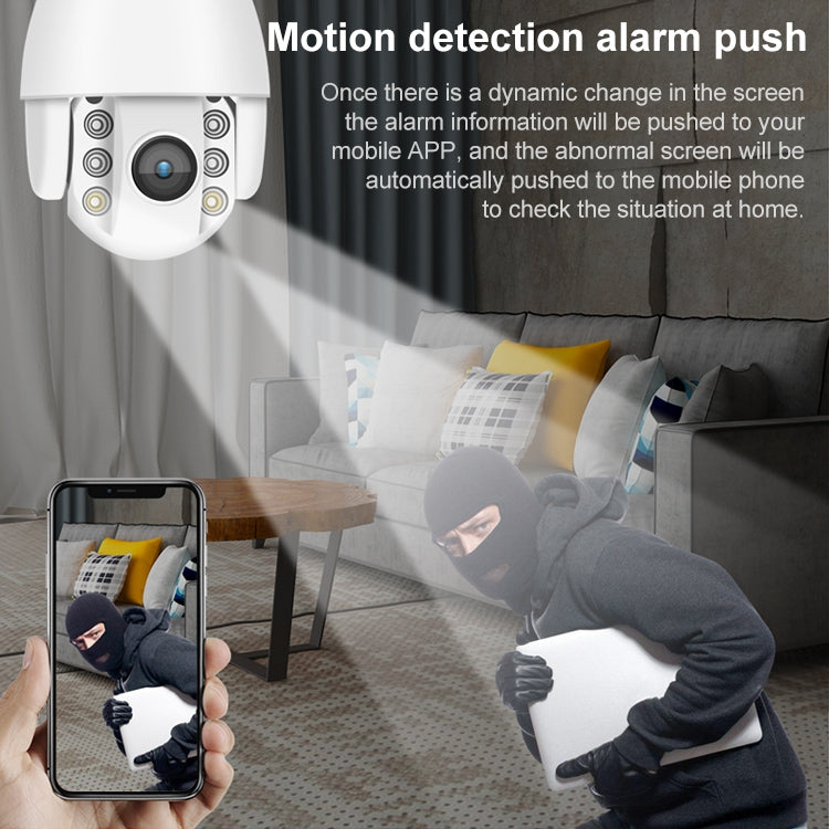 QX2 1080P HD 360 Degrees Panoramic WiFi Day and Night Full-color IP66 Waterproof Smart Camera, Support Motion Detection / Two-way Voice / TF Card, US Plug