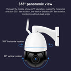 QX5 2.0 Million Pixels 1080P HD 20X Zoom Wireless WiFi Dome Smart Camera, Support Infrared Night Vision / Motion Detection / Voice Intercom / TF Card, AU Plug