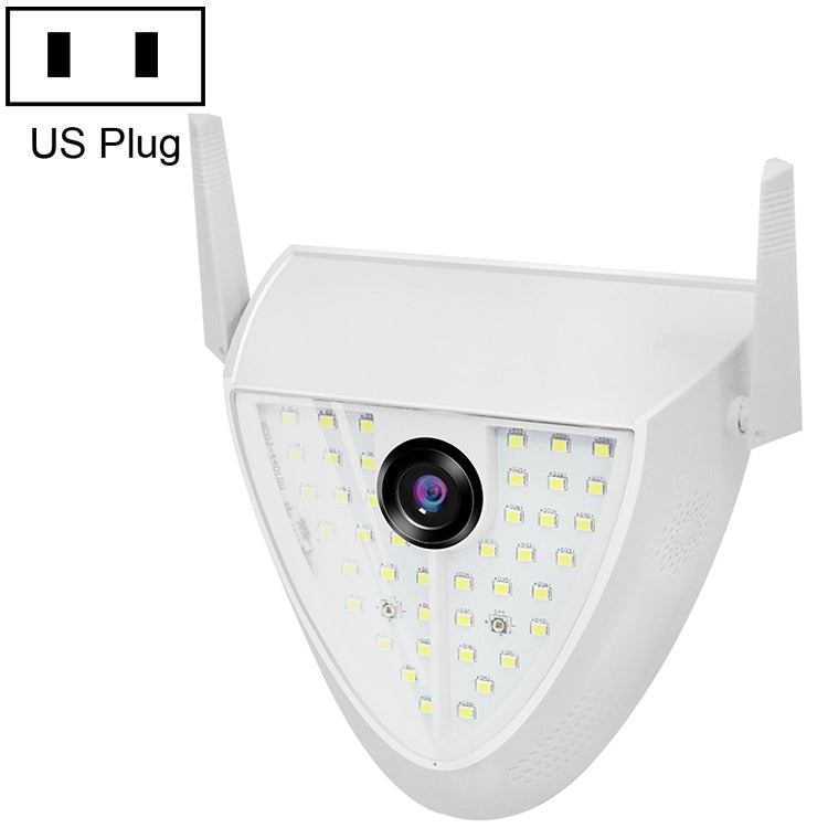 DP16 2.0 Megapixel 42 LEDs Garden Light Smart Camera, Support Motion Detection / Night Vision / Voice Intercom / TF Card, AU Plug