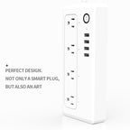 XS-A24 WiFi Smart Power Plug Socket Wireless Remote Control Timer Power Switch with USB Port, Compatible with Alexa and Google Home, Support iOS and Android, US Plug