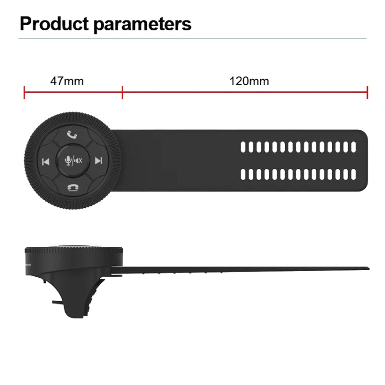 Universal Strap Shape Steering Wheel Remote Control Car Multimedia Wireless Button Remote Control