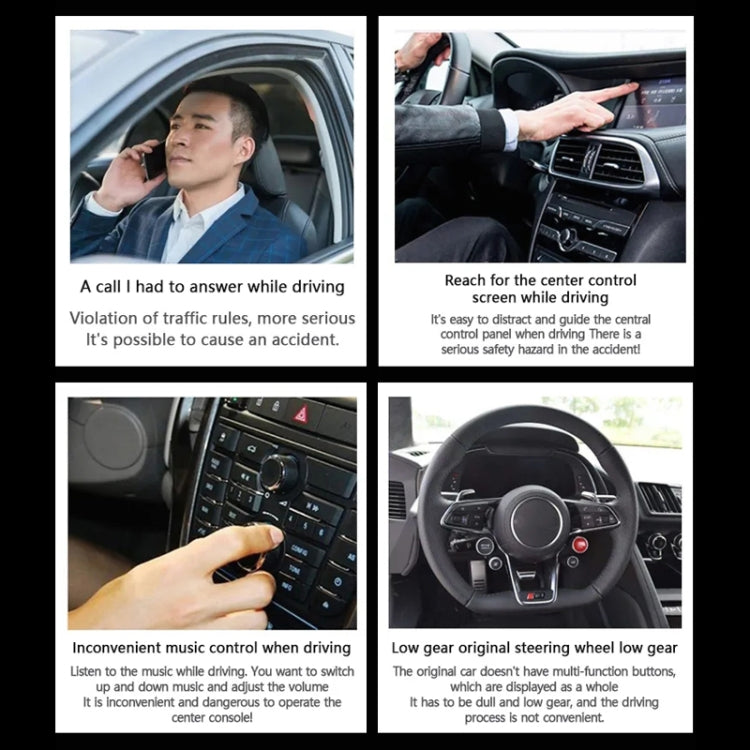 Multifunctional Car Cup Holder Wireless Knob Button Steering Wheel Button Remote Control without Light