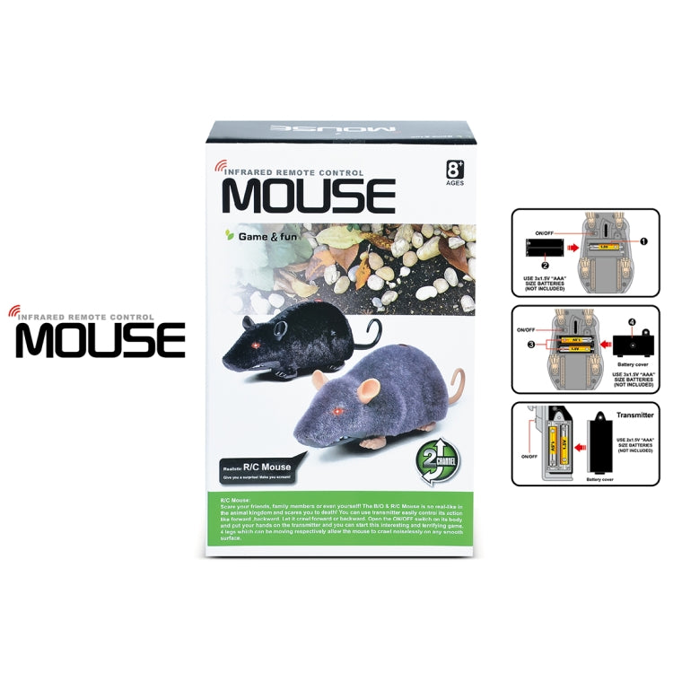 Remote Control Infrared Realistic RC Mouse Toy, Random Color Delivery