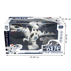 Electric Mechanical Fighting Dinosaur Children Dinosaur Model Toy, Support Walking & Lighting & Sound & Launch Soft Bullet