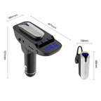 ER9 2 in 1 Hands-Free Calling Car Kit Wireless Bluetooth Headset Dual USB Charger FM Transmitter MP3 Music Player