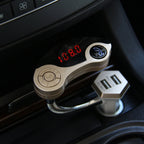 GT86 Dual USB Charger Car Bluetooth FM Transmitter Kit, Support LCD Display / TF Card Music Play / Hands-free