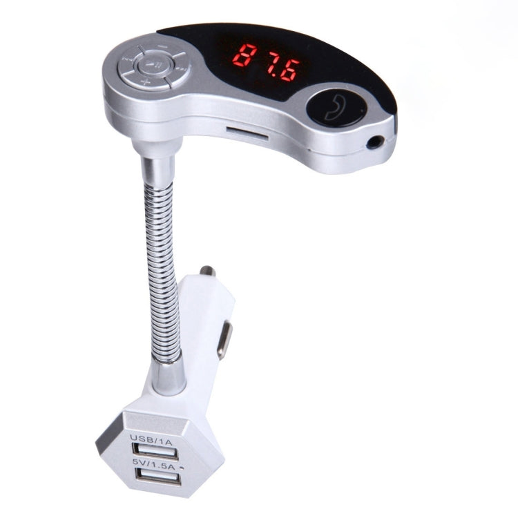 GT86 Dual USB Charger Car Bluetooth FM Transmitter Kit, Support LCD Display / TF Card Music Play / Hands-free