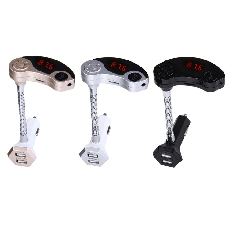 GT86 Dual USB Charger Car Bluetooth FM Transmitter Kit, Support LCD Display / TF Card Music Play / Hands-free
