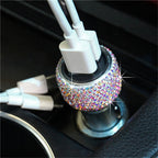 Car Diamond Aluminium Alloy QC3.0 Dual USB Quick Charger