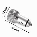 Car Diamond Aluminium Alloy QC3.0 Dual USB Quick Charger