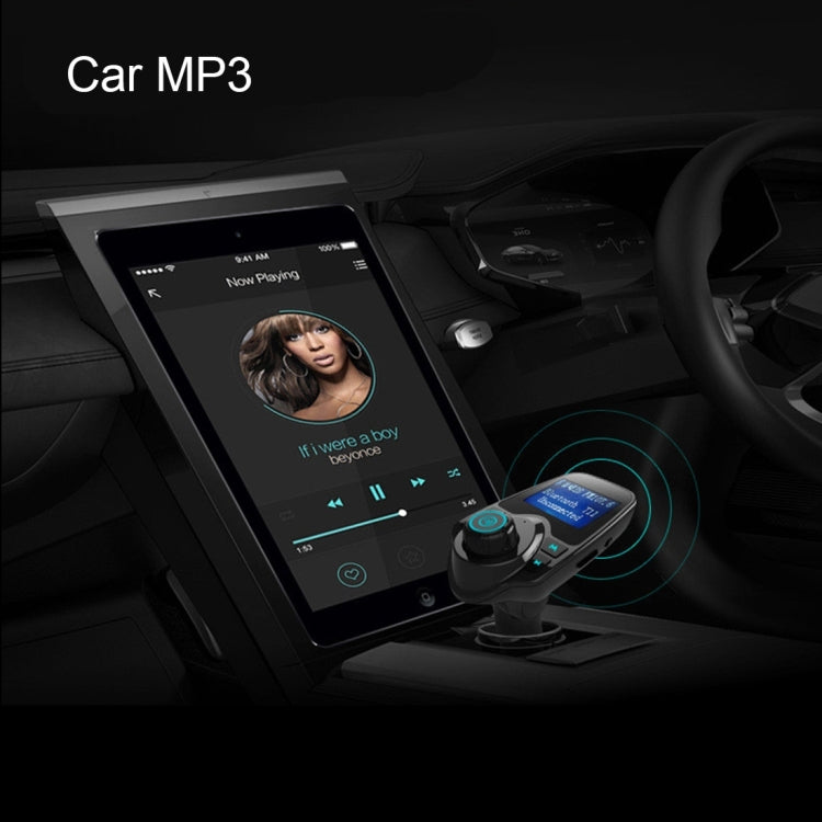 T11 Bluetooth FM Transmitter Car MP3 Player with LED Display, Support Double USB Charge & Handsfree & TF Card & U Disk Music Play Function