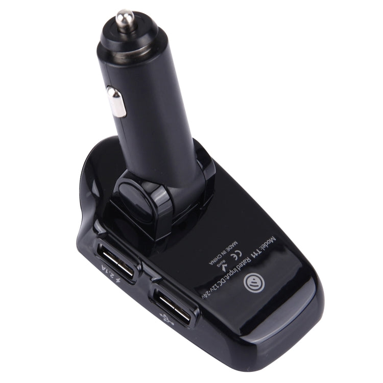 T11 Bluetooth FM Transmitter Car MP3 Player with LED Display, Support Double USB Charge & Handsfree & TF Card & U Disk Music Play Function