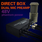 LINEPAUDIO A961 2-Channel Microphone Amplifier Electric Guitar Electric Bass Amplifier