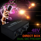 LINEPAUDIO A961 2-Channel Microphone Amplifier Electric Guitar Electric Bass Amplifier