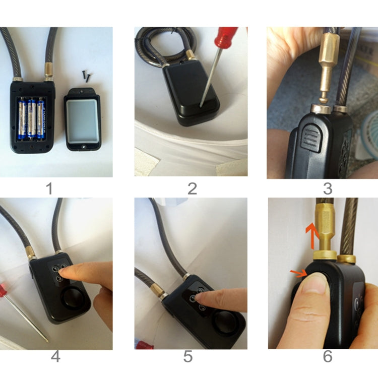 Bicycle Password Alarm IP44 Waterproof Burglar Vibration Alarm