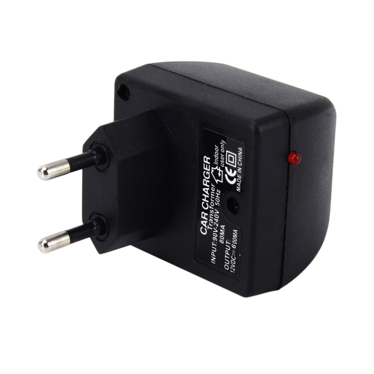 Vehicle Power Inverters 90-240V AC to 12V DC with Car Cigarette Lighter Socket Adapter Converter Vehicle Amplifier Power Output: DC 12V 600mA(EU Plug)