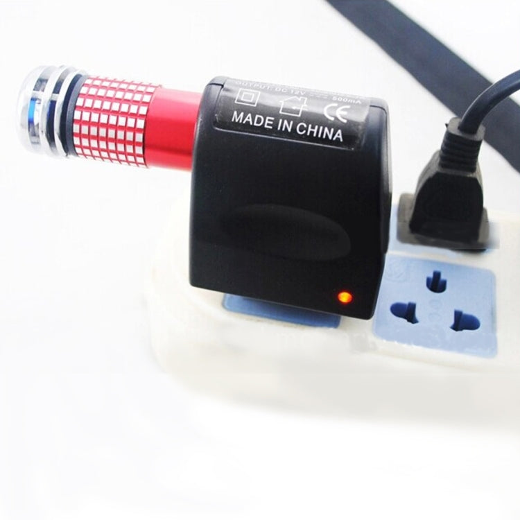 6W Vehicle Power Inverters 220V AC/DC to 12V DC with Car Cigarette Lighter Socket Adapter Converter Vehicle Amplifier Power Output: DC 12V 500mA(US Plug)