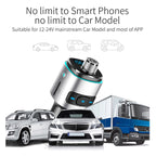 BC42 Bluetooth 5.0 Multi-function Car Colorful Atmosphere Lamp MP3 Player, Support TF Card & U Disk & FM