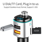 BC42 Bluetooth 5.0 Multi-function Car Colorful Atmosphere Lamp MP3 Player, Support TF Card & U Disk & FM