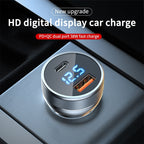 ACC-568 PD 20W USB-C / Type-C + USB Digital Display Fast Charge Car Charger