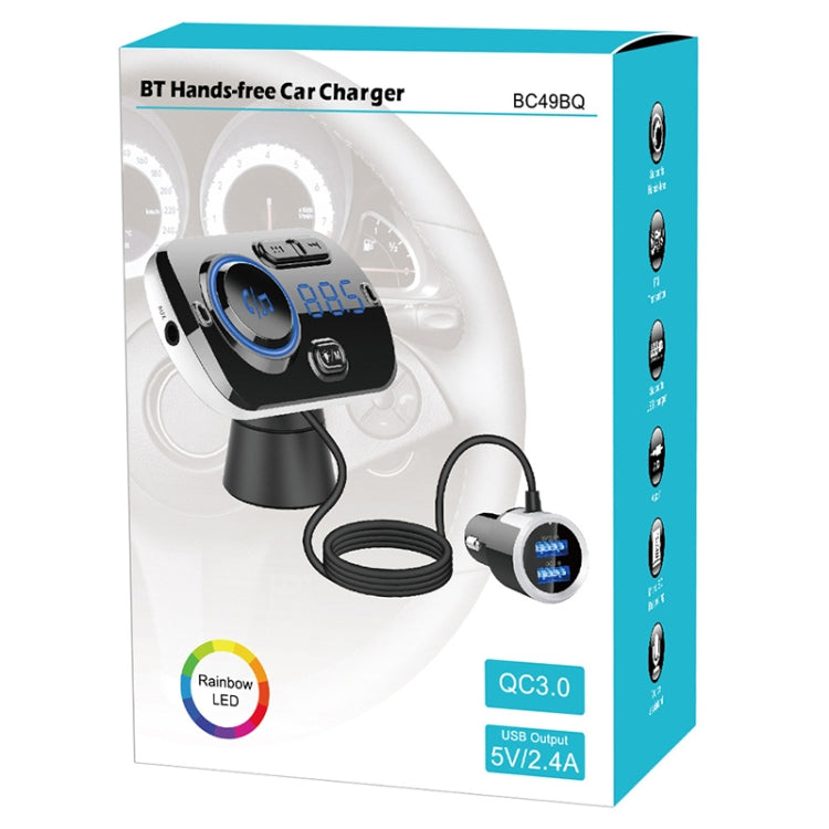 BC49BQ Car Digital Radio Receiver Bluetooth MP3 Player FM Transmitter Voice Assistant QC3.0 Quick Charger