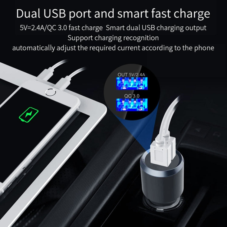 BC49BQ Car Digital Radio Receiver Bluetooth MP3 Player FM Transmitter Voice Assistant QC3.0 Quick Charger