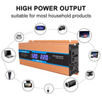 Carmaer 12V to 220V 1200W Car Multi-function Double Digital Display Inverter Household Power Converter
