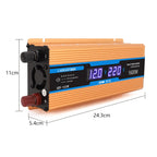 Carmaer 12V to 220V 1600W Car Multi-function Double Digital Display Inverter Household Power Converter