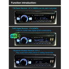 1-Din Car DAB Radio Player Stereo System FM Receiver, Support Bluetooth & U Disk & MP3 & TF Card