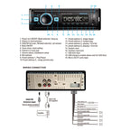 1-Din Car DAB Radio Player Stereo System FM Receiver, Support Bluetooth & U Disk & MP3 & TF Card