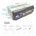 1-Din Car DAB Radio Player Stereo System FM Receiver, Support Bluetooth & U Disk & MP3 & TF Card