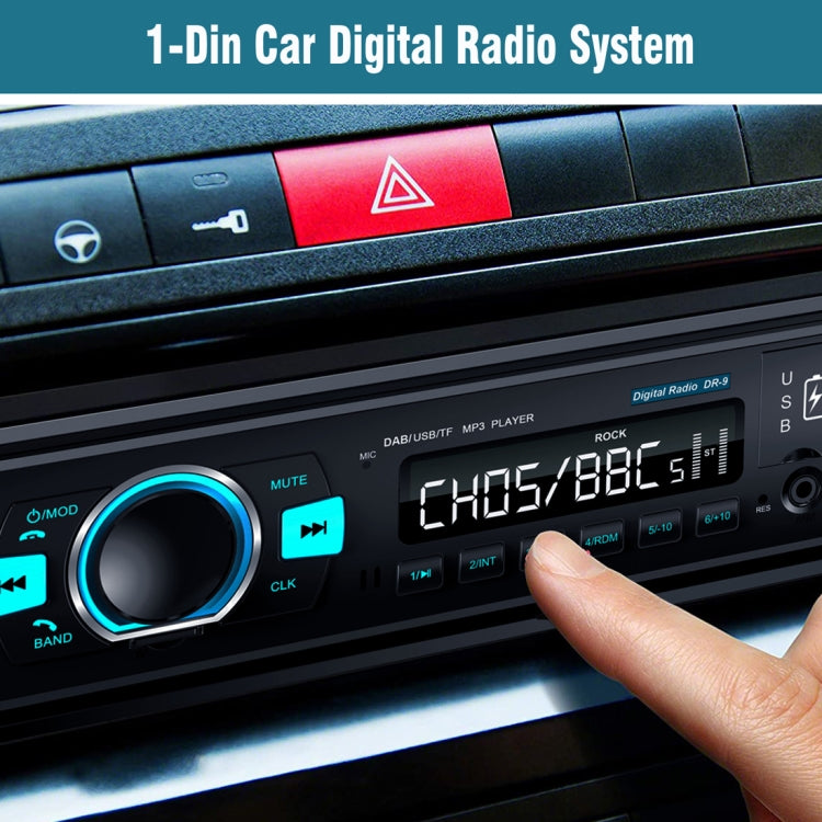 1-Din Car DAB Radio Player Stereo System FM Receiver, Support Bluetooth & U Disk & MP3 & TF Card