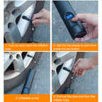 LCD Digital Display Rechargeable Portable Electric Air Pump With COB Light