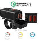 Universal Car Super Quick Dual Port USB Charger Power Outlet Adapter with LED Digital Voltmeter