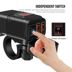 Universal Car Super Quick Dual Port USB Charger Power Outlet Adapter with LED Digital Voltmeter