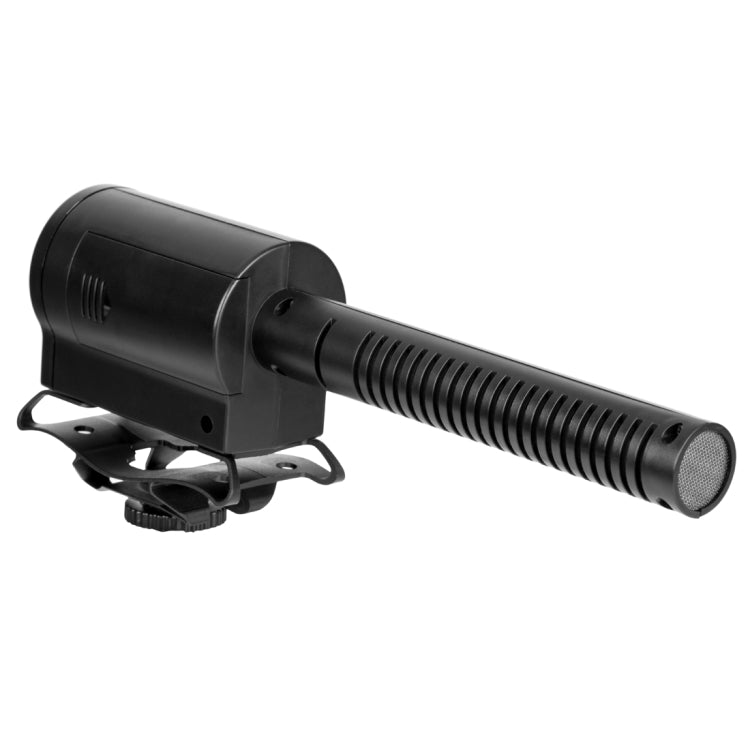 BOYA BY-DMR7 Shotgun Condenser Broadcast Microphone with LCD Display & Integrated Flash Recorder for Canon / Nikon / Sony DSLR Cameras and Video Cameras