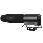 BOYA BY-DMR7 Shotgun Condenser Broadcast Microphone with LCD Display & Integrated Flash Recorder for Canon / Nikon / Sony DSLR Cameras and Video Cameras