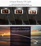 AFI V5 Smooth 3-Axis Handheld Aluminum Brushless Gimbal Stabilizer with Tripod Mount & Fill Light for Smartphones within 6 inch, Support Face Tracking