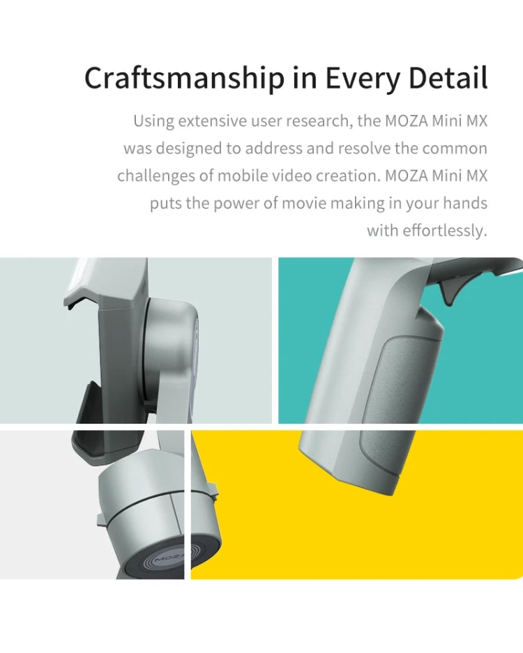 MOZA Mini MX 3 Axis Foldable Handheld Gimbal Stabilizer for Action Camera and Smart Phone