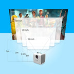 W-S1 10W Children Video Projector 30 Lumens HD 1080P LCD Technology, Support AV / USB / Mini SD Card / HDMI / Audio