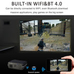 DH-A10 5.8 inch LCD Screen 4200 Lumens 1280 x 800P HD Smart Projector with Remote Control,Android 6.0 OS, Support WiFi, Bluetooth,HDMIx2, USBx2, VGA, AV IN/RCA, RJ45, LAN