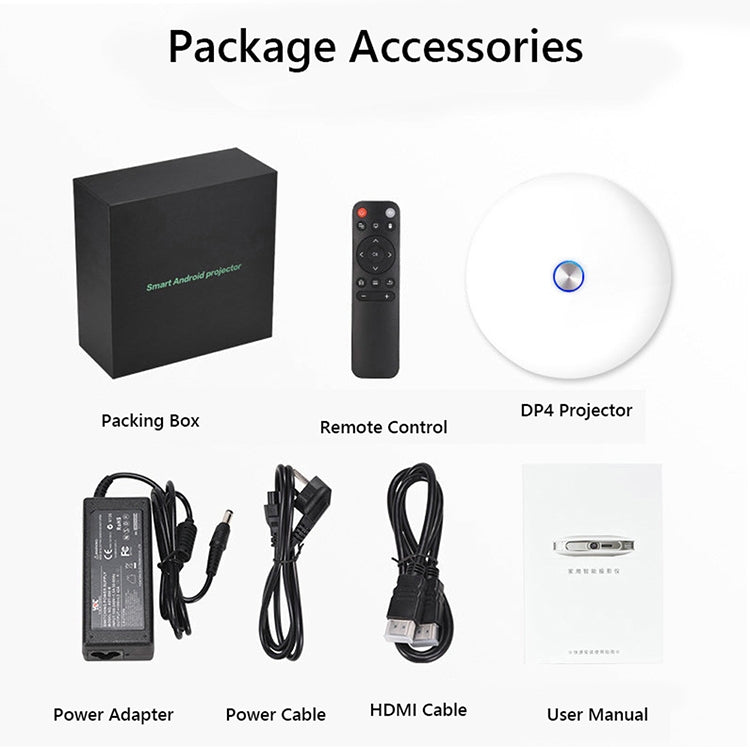 Wejoy DL-S9 220 Lumens 1280x720 720P Android 6.0 HD Bluetooth WiFi Smart Laser 3D Projector, Support HDMI / USB x 2 / TF Card