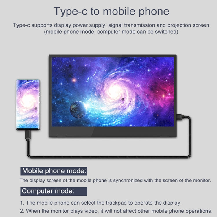 M8 14inch 1080P Ultra-thin HD Portable Narrow-edge Display