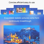 YG-300 0.8-2M 24-60 inches 400-600 Lumens LED Projector HD Home Theater with 3 in 1 Video Convert Cable & Remote Controller, Size: 12.6 x 8.6 x 4.6 cm, EU Plug