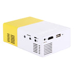 YG-300 0.8-2M 24-60 inches 400-600 Lumens LED Projector HD Home Theater with 3 in 1 Video Convert Cable & Remote Controller, Size: 12.6 x 8.6 x 4.6 cm, EU Plug